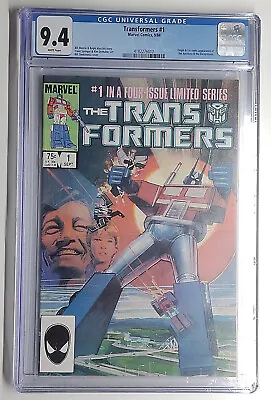 Buy Transformers #1 (1984) 1st Appearance Of The Autobots Decepticons CGC 9.4 WP • 325£