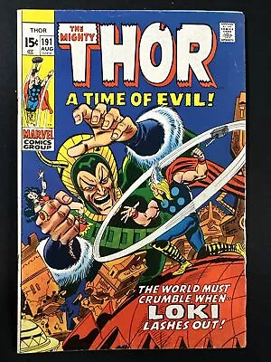Buy The Mighty Thor #191 Vintage Marvel Comics Silver Age 1st Print 1971 VG *A2 • 7.90£