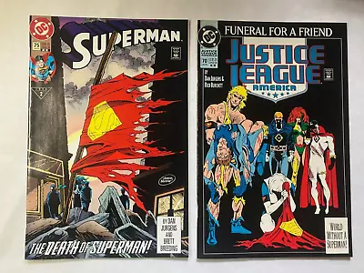 Buy Superman 75 & Justice League America 70 DC Comics Death Of Superman 2nd Prints • 4.74£