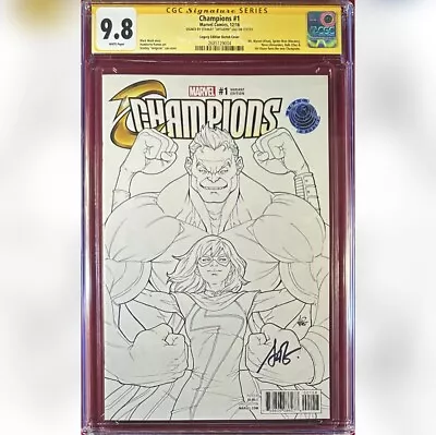 Buy Champions #1 Artgerm Sketch Variant Edition Cgc 9.8 Ss Signed By Artgerm • 238.30£