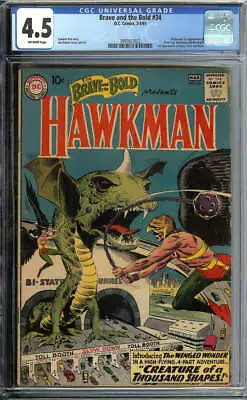 Buy Brave And The Bold #34 Cgc 4.5 Ow Pages // Origin + 1st App Silver Age Hawkman • 359.78£