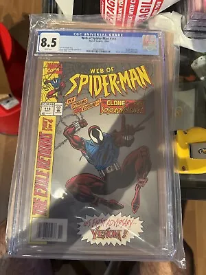 Buy Web Of Spider-man #118 Cgc 8.5 1st Solo Clone Story Venom Newsstand White Pages • 135.91£