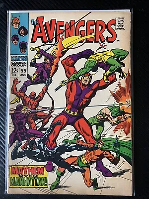 Buy Marvel Comics AVENGERS #55 1st APPEARANCE OF ULTRON SILVER AGE 1968 VF-NM+ • 79.43£