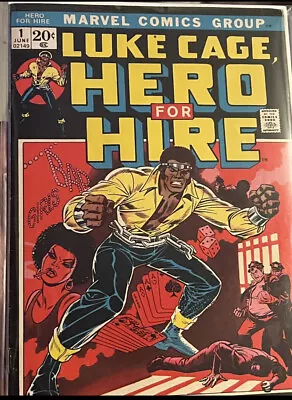 Buy Hero For Hire 1 Luke Cage First Appearance 1977 Marvel Vintage High Grade • 480.68£