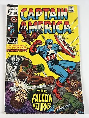 Buy Captain America #126 (1970) 1st Diamondhead ~ Falcon Returns | Marvel Comics • 11.52£
