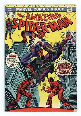 Buy Amazing Spider-Man #136 VG- 3.5 1974 1st App. Harry Osborn As Green Goblin • 34.79£