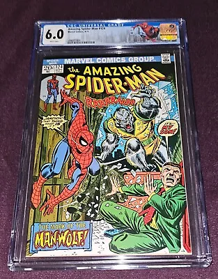 Buy Amazing Spider-Man #124 Marvel 1973 CGC 6.0  1ST Man-Wolf CUSTOM LABEL!!! • 102.93£