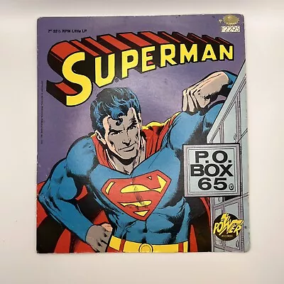 Buy Power Records Superman P.o. Box 65  Children's 45 R.p.m. Record! Neal Adams! • 28.90£