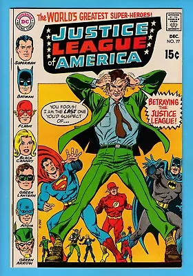Buy JUSTICE LEAGUE Of AMERICA # 77 VFN+ (8.5) GLOSSY HIGH GRADE US CENTS DC - 1969 • 14.50£