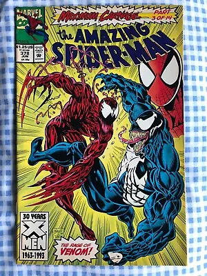 Buy Amazing Spider-Man 378 (1993) Carnage, Venom App. Maximum Carnage Part 3 Of 14 • 6.99£