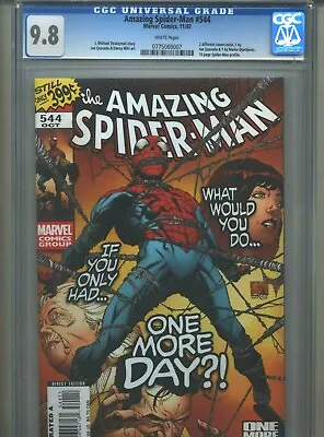 Buy Amazing Spider-Man #544 CGC 9.8 (2007) Joe Quesada Cover One More Day Spiderman • 158.06£