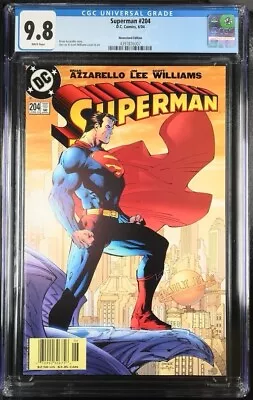 Buy Superman #204 Cgc 9.8 Modern Newsstand Jim Lee Batman 608 Mirror Very Rare Htf • 1,106.84£