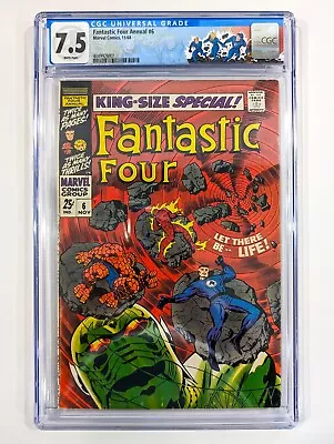 Buy Fantastic Four Annual #6 CGC 7.5 VF- 🔥 1st App Of Annihilus 🔥 Marvel 1968 • 321.39£