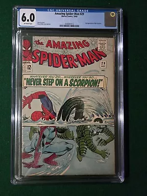 Buy Amazing Spider-Man #29 CGC 6.0 2nd Appearance Of The Scorpion Ditko 1965 • 196.86£