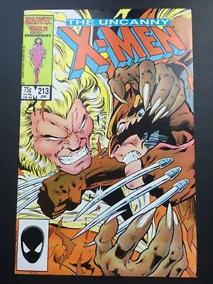 Buy Marvel Uncanny X Men #213 Classic Wolverine Sabretooth Cover - High Grade NM • 25£