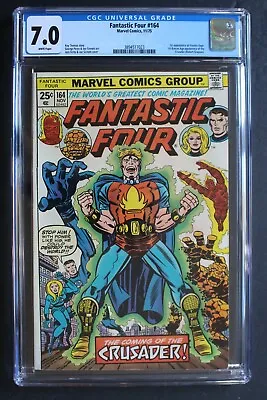 Buy FANTASTIC FOUR #164 1st FRANKIE RAYE & CRUSADER Uranian Blue Marvel 1975 CGC 7.0 • 63.16£