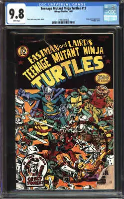Buy Teenage Mutant Ninja Turtles #15 Cgc 9.8 White Pages // Mirage Studios 1988 • 177.89£