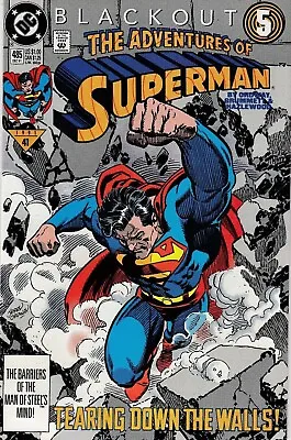 Buy DC Comics Book - Adventures Of Superman #485 Blackout 5 Tearing Down Walls 1991 • 5.99£