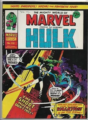 Buy The Mighty World Of Marvel #112 Hulk VG (1974) Marvel Comics UK • 3.50£