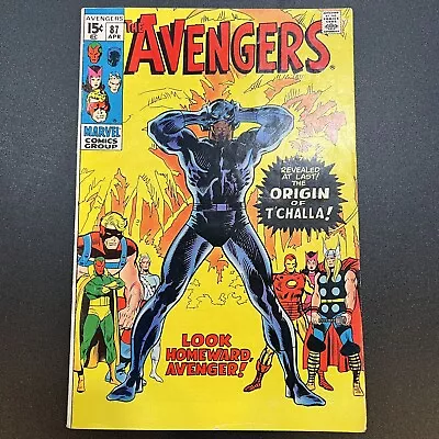 Buy The Avengers #87 (Origin Of Black Panther / T’Challa) Marvel 1971 • 80.43£