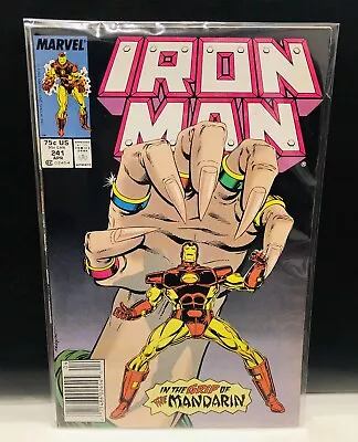 Buy Iron Man #241 Comic , Marvel Comics Newsstand, The Manderin App • 4.78£
