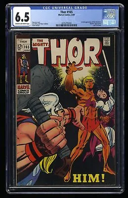 Buy Thor #165 CGC FN+ 6.5 1st Full Appearance HIM (Adam Warlock)!! Marvel 1969 • 150.51£