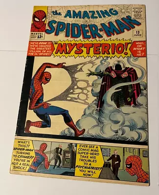 Buy Spiderman 13 1964 1st Appearance Of Mysterio Original Owner In Great Shape • 954.01£