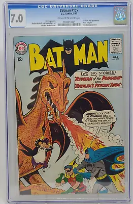 Buy Batman #155 ~ Dc 1963 ~ Cgc 7.0 ~ 1st Silver Age Penguin • 1,150.33£