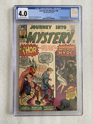 Buy Journey Into Mystery #99 CGC 4.0 1st 1963 Appearance Mr. Hyde And Surtur! • 152.81£