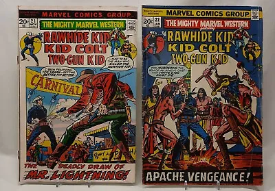 Buy 💥 Mighty Marvel Western # 21, 22, Marvel Comics LOT OF 2 RAWHIDE KID, KID COLT  • 10.85£
