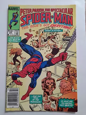 Buy Peter Parker, The Spectacular Spider-Man #83 1983 FINE+ 6.5 Black Cat, Punisher • 4.99£