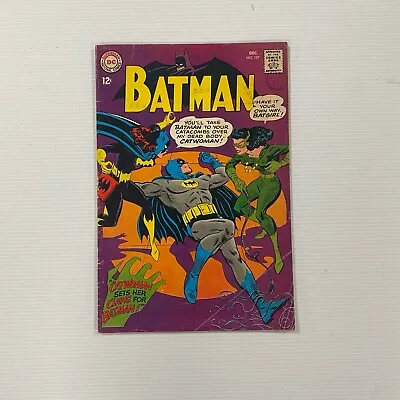 Buy Batman #197 1967 VG Cent Copy Pence Stamp Catwoman & Batgirl • 30£