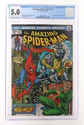 Buy Amazing Spider-Man #124 - Marvel Comics 1973 CGC 5.0 1st Appearance Of The Man-W • 70.47£