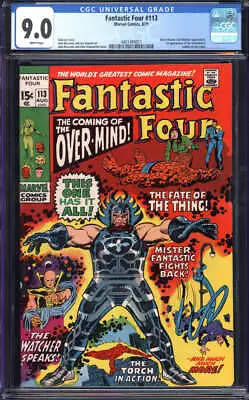 Buy Fantastic Four #113 Cgc 9.0 White Pages // Marvel Comics 1971 • 158.12£