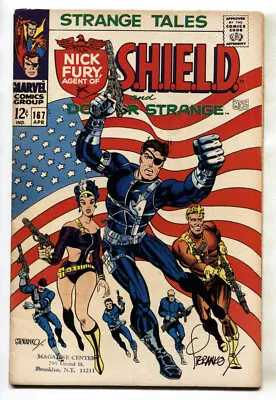Buy STRANGE TALES #167 Comic Book -Marvel-SIGNED By Steranko-Flag Cover VG+ • 94£