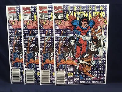 Buy 1991 Marvel New Mutants 100 Newsstand Old Store Stock Lot Of 4 • 26.01£