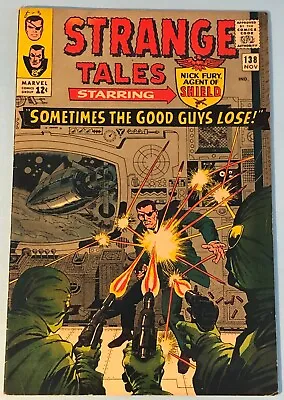 Buy Strange Tales 138 F/VF 1965 Marvel Nick Fury Doctor Strange 1st Eternity Ditko • 79.15£