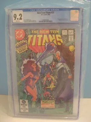 Buy New Teen Titans #23 CGC 9.2 WP 1982 1st App Blackfire & Vigilante: George Perez • 27.71£