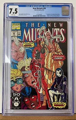 Buy Marvel The New Mutants #98 CGC 7.5 Intro Of Deadpool,cleaned And Pressed • 296.48£