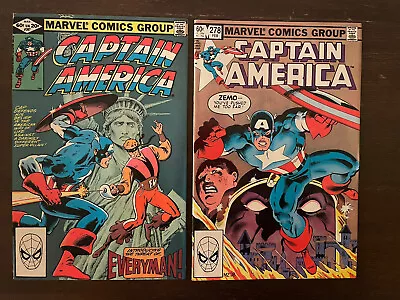 Buy Captain America Comic Lot: #267 + 278 Mike Zeck Run • 4£
