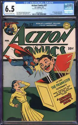 Buy Action Comics #57 Cgc 6.5 Ow/wh Pages // 2nd Lois Lane Cover Dc Comics 1943 • 1,056.80£