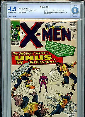 Buy Uncanny X-Men #8 CBCS 4.5 VG+ 1964 Silver Age Marvel Comic Unus Beast • 473.08£
