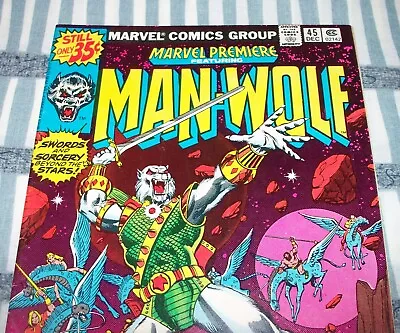 Buy MARVEL PREMIERE #45 The MAN-WOLF In OTHERWAR! From Dec. 1978 In F/VF Condition • 15.18£