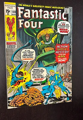 Buy FANTASTIC FOUR #108 (Marvel Comics 1971) -- Bronze Age Superheroes -- VF • 28.81£