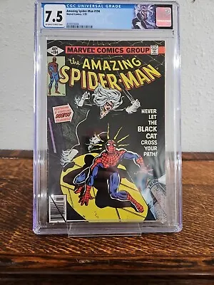 Buy The Amazing Spiderman #194 CGC 7.5, 1st Appearance Of The Black Cat, 🔑  Issue! • 239.06£