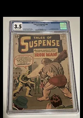 Buy Tales Of Suspense #40 CGC 3.5 - 2nd Appearance Iron Man - 1st Gold Armor 1963 • 476.61£