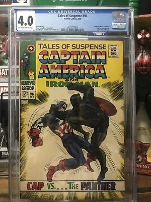 Buy Tales Of Suspense 98 Cgc 4.0 Black Panther Captain America Stan Lee Story  • 79.15£