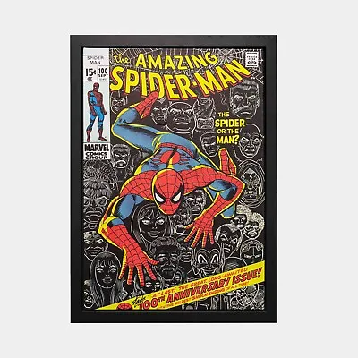 Buy Stan Lee Signed: The Amazing Spider-man #100 Box Canvas, HC-5/10 Framed • 2,500£