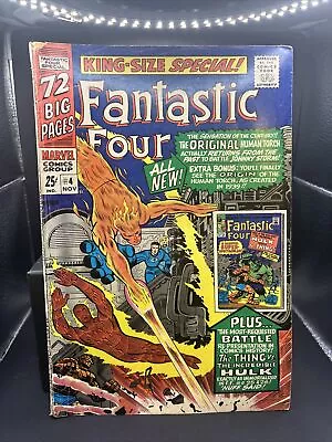 Buy Fantastic Four Annual #4 1st Quasimodo Golden Age Torch Thing Vs Hulk Marvel • 27.79£