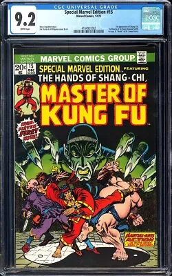 Buy Special Marvel Edition #15 CGC 9.2 (1973) 1st Appearance Shang-Chi! KEY! L@@K! • 1,108.51£